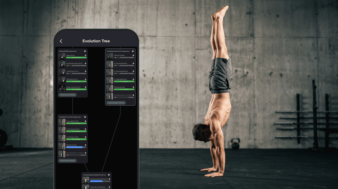 Schlanker Athlet am oberen Punkt eines Klimmzugs, Kinn über der Stange, in einem minimalistischen Industrie-Gym