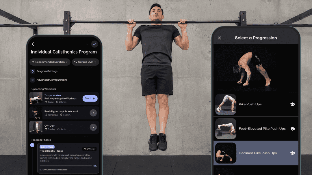 Athlete performing a clean pull-up at the top position in a minimalist gym